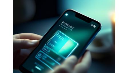 Bild eines Smartphones mit E-Vignette auf dem Bildschirm