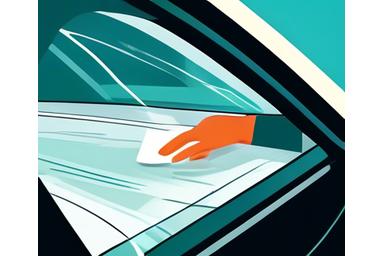 Illustration sauberes Autofenster